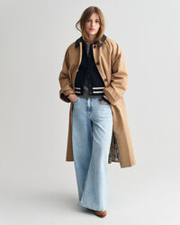 Car Coat med skinnkrage