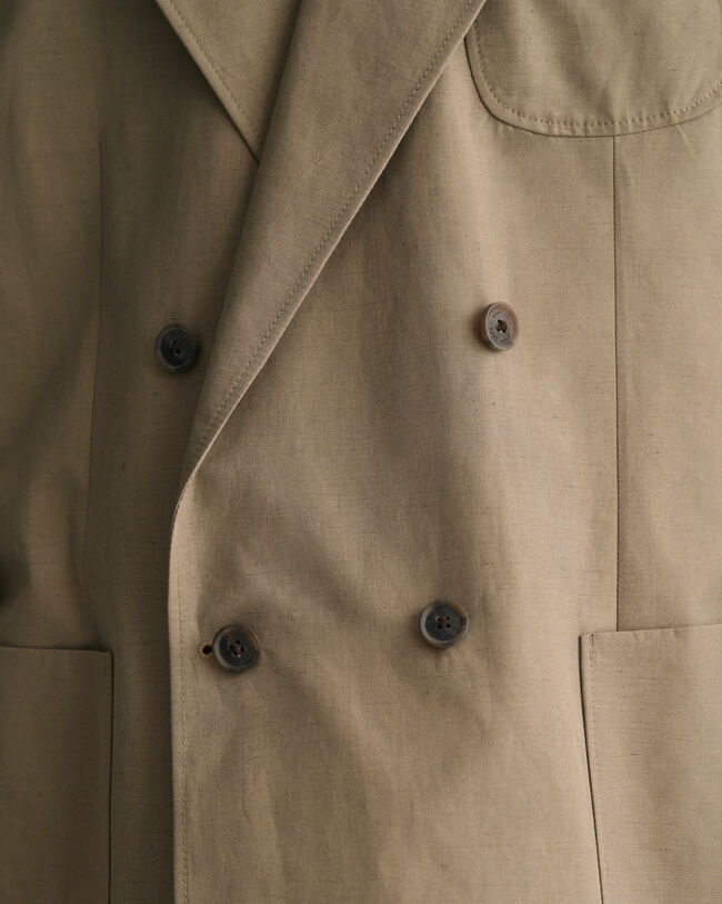 Oversized dubbelknäppt safarikavaj