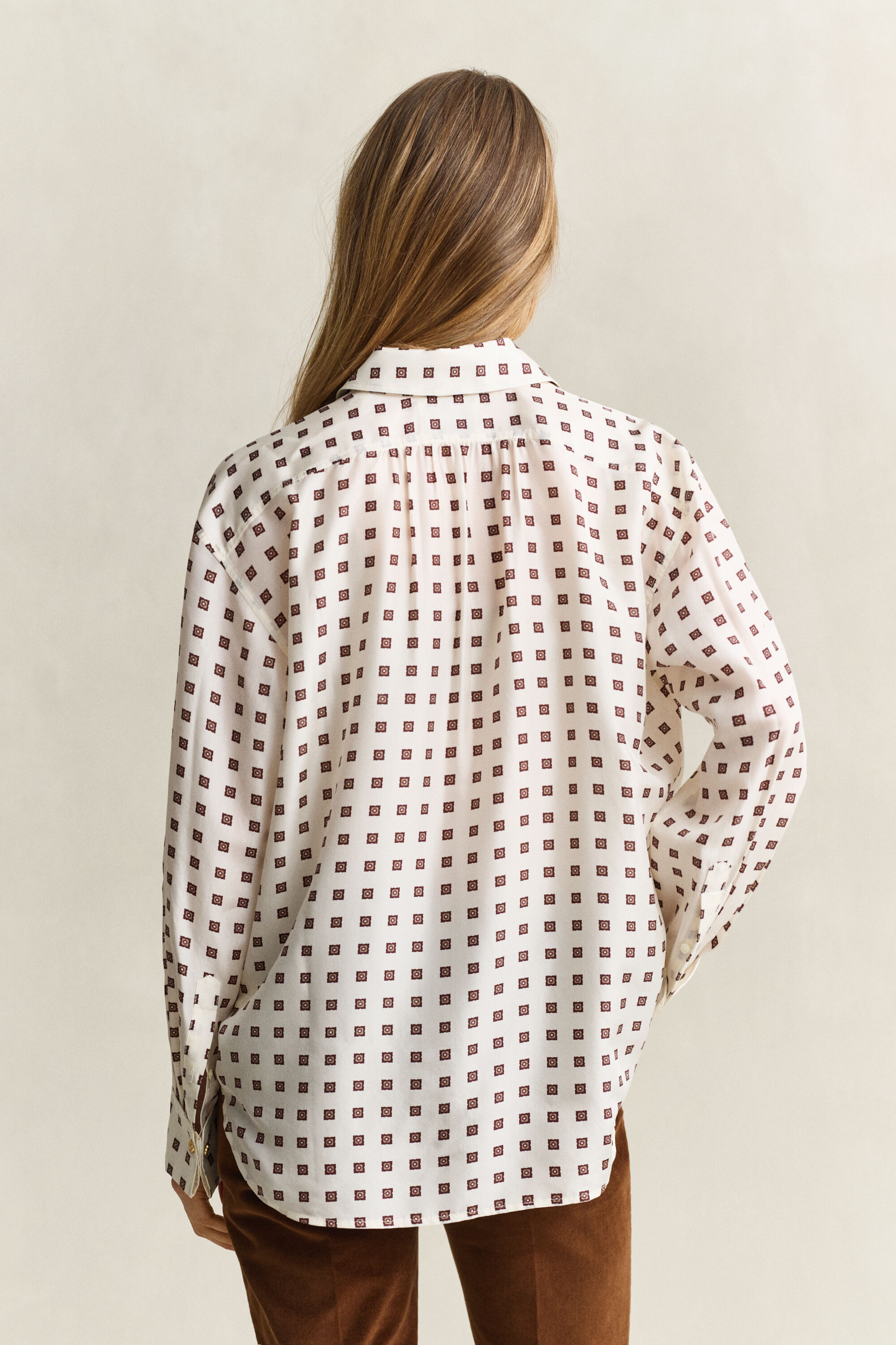 Blus i habotai-silke