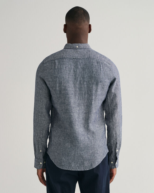 Slim fit linneskjorta