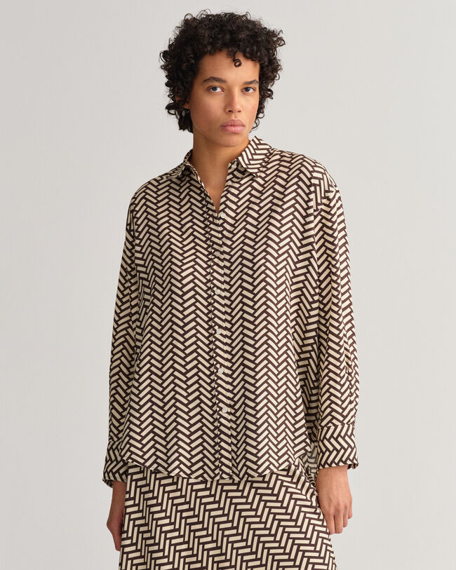 Relaxed fit Geometric skjorta
