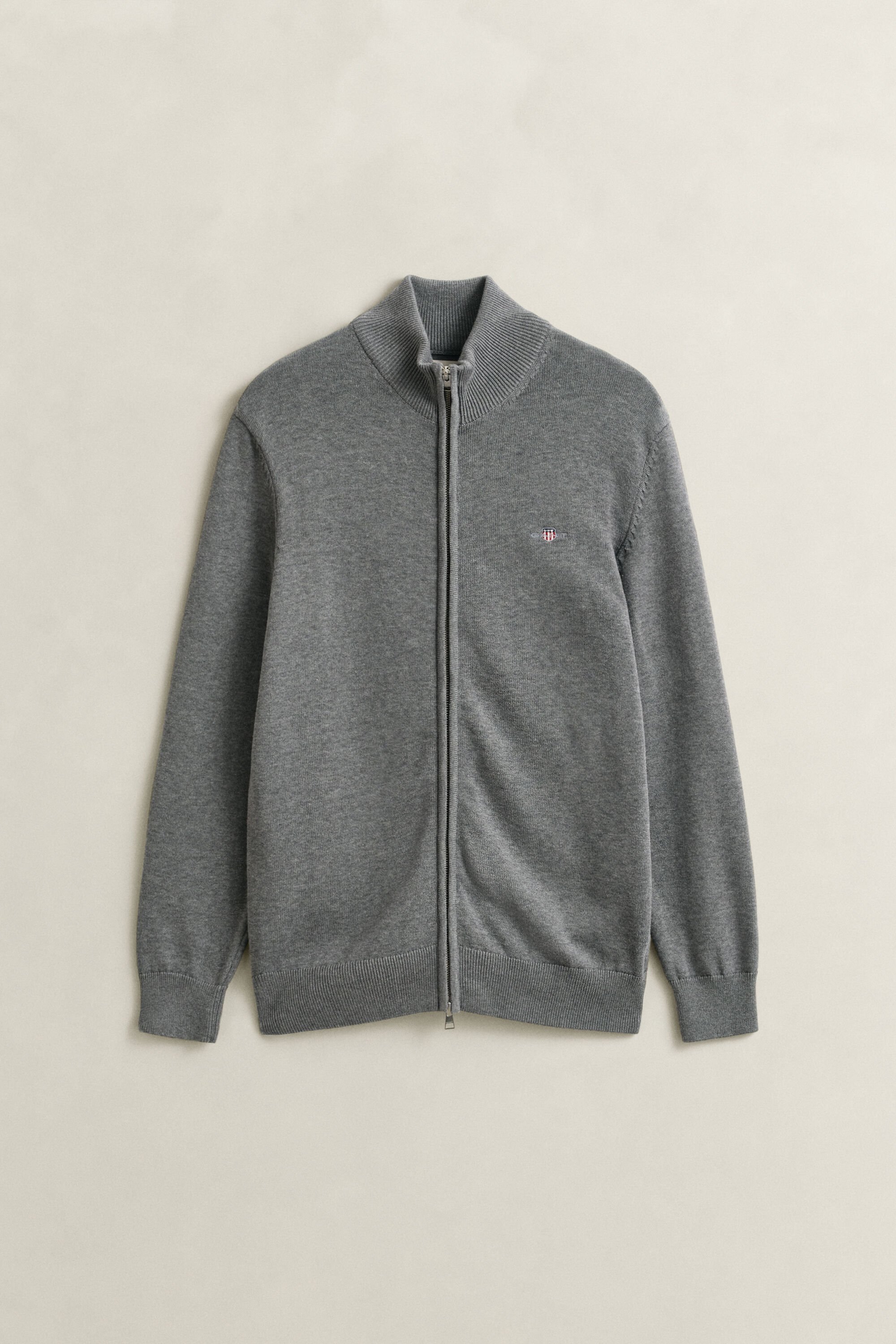 Casual Cotton kofta med dragkedja