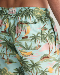 Hawaiian Print Swim Shorts