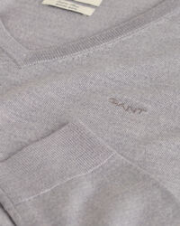 V-ringad tröja i extra fin merinoull