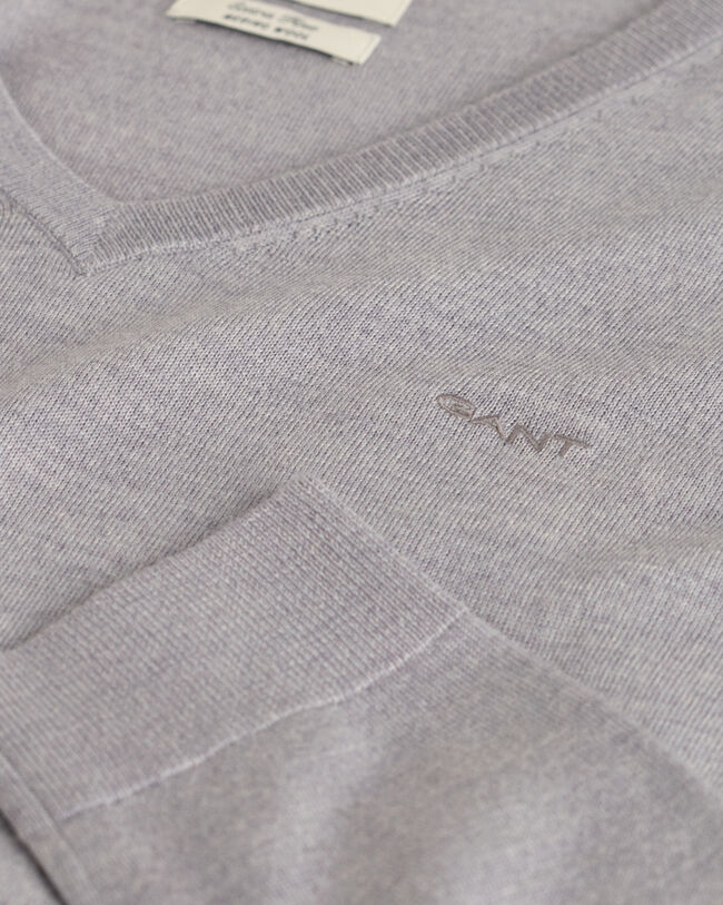 V-ringad tröja i extra fin merinoull