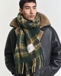 Rutig halsduk i mohair- och alpackablandning