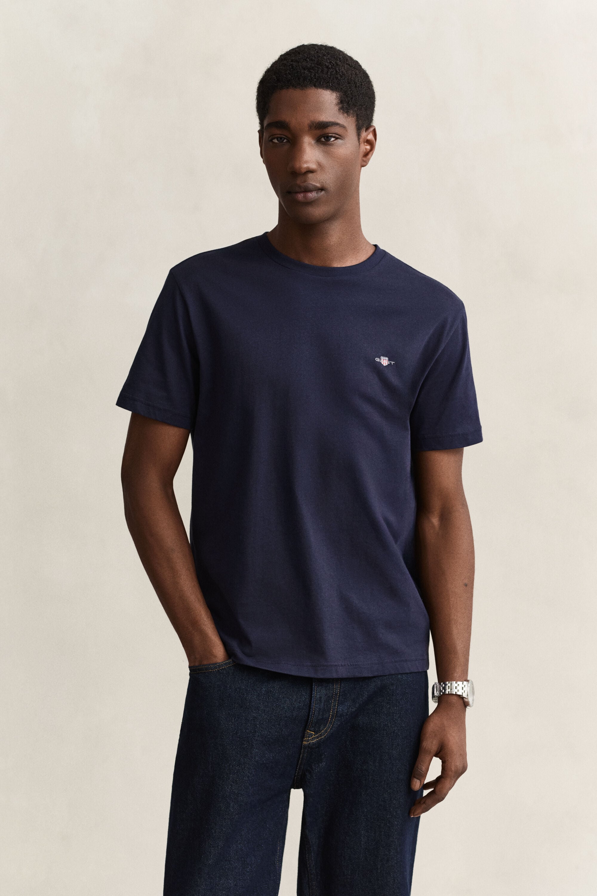 Regular fit T-shirt med sköld