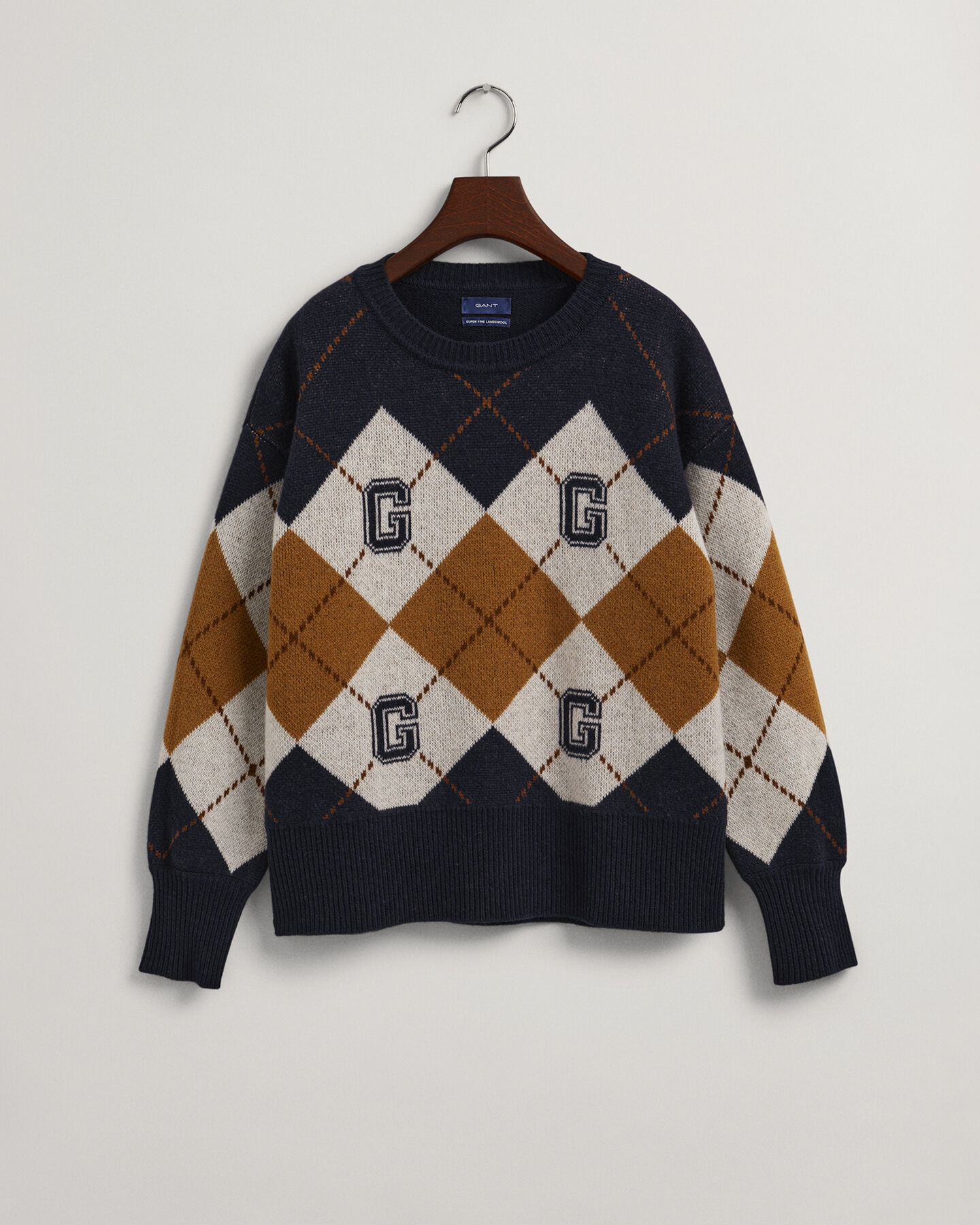 Argyle crew neck tröja