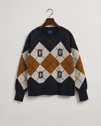 Argyle crew neck tröja