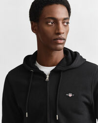 Shield hoodie med dragkedja