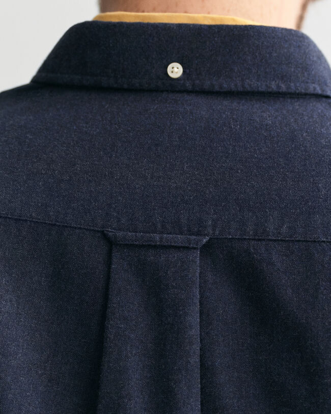 Regular fit melerad flanellskjorta