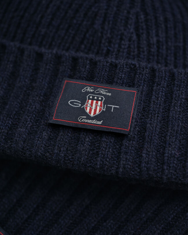 Kids gåvoset med mössa och sjalkrage i ullblandning