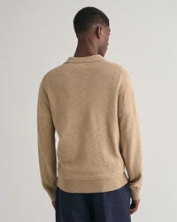 Pikétröja i bomull och linne