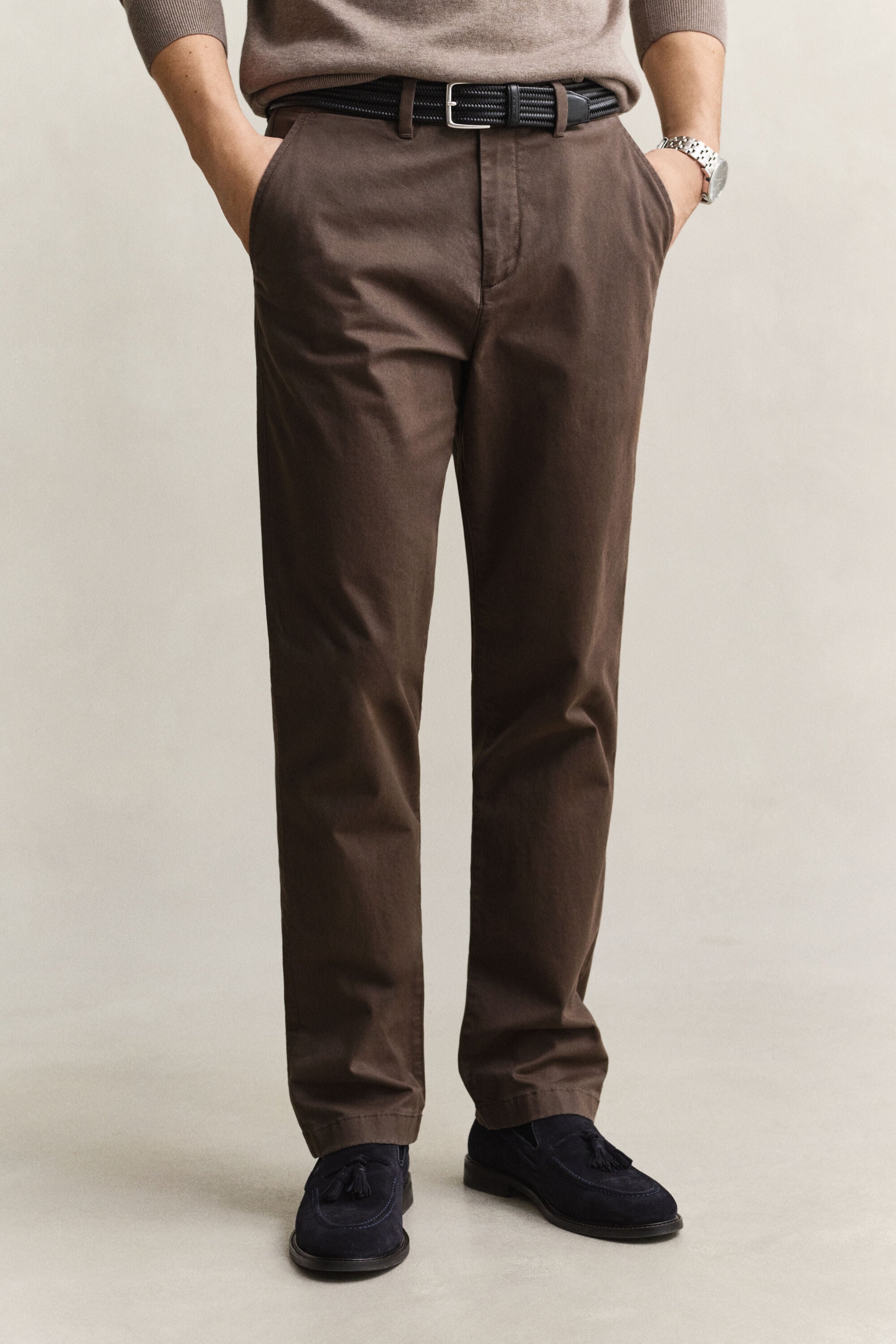 Klassiska chinos med regular fit