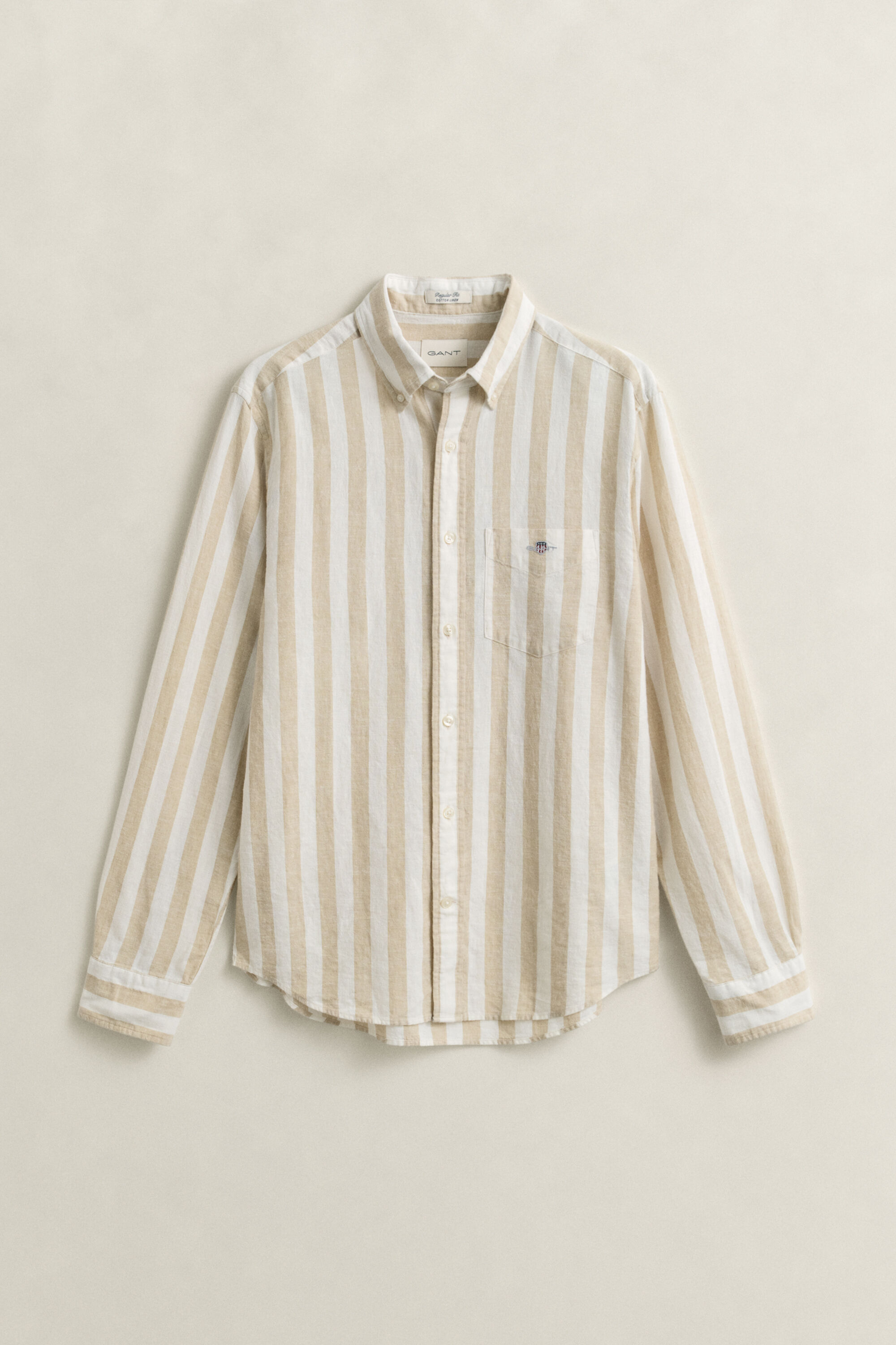 Randig skjorta i linneblandning