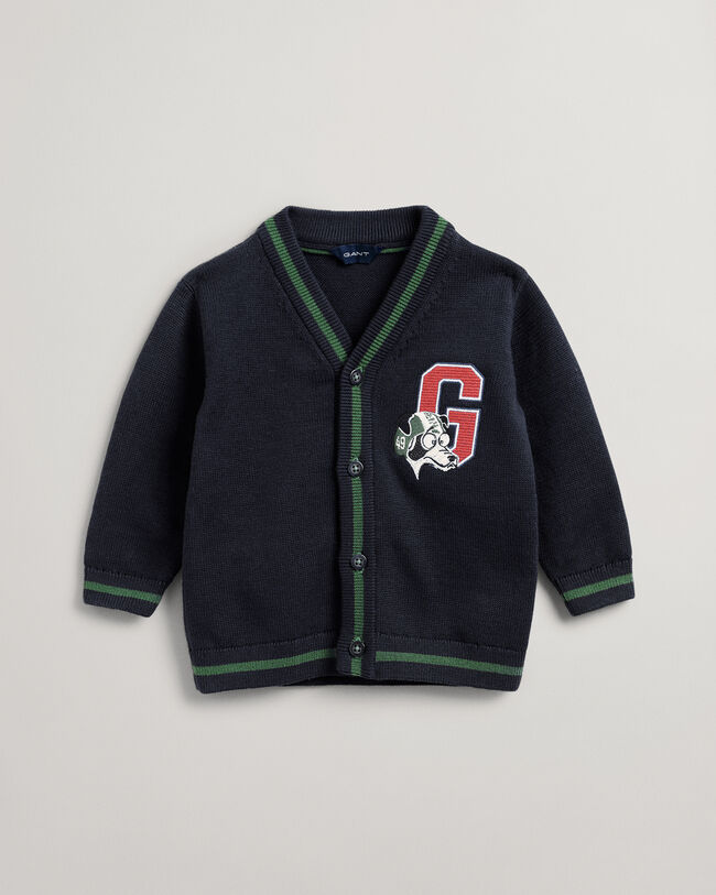 Baby Boy G Dog stickad cardigan