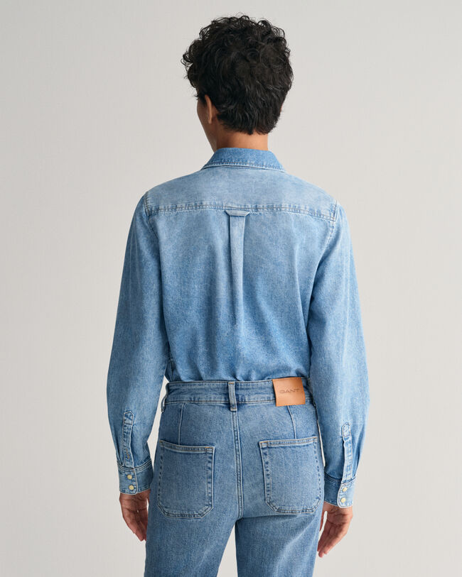 Regular fit denimskjorta