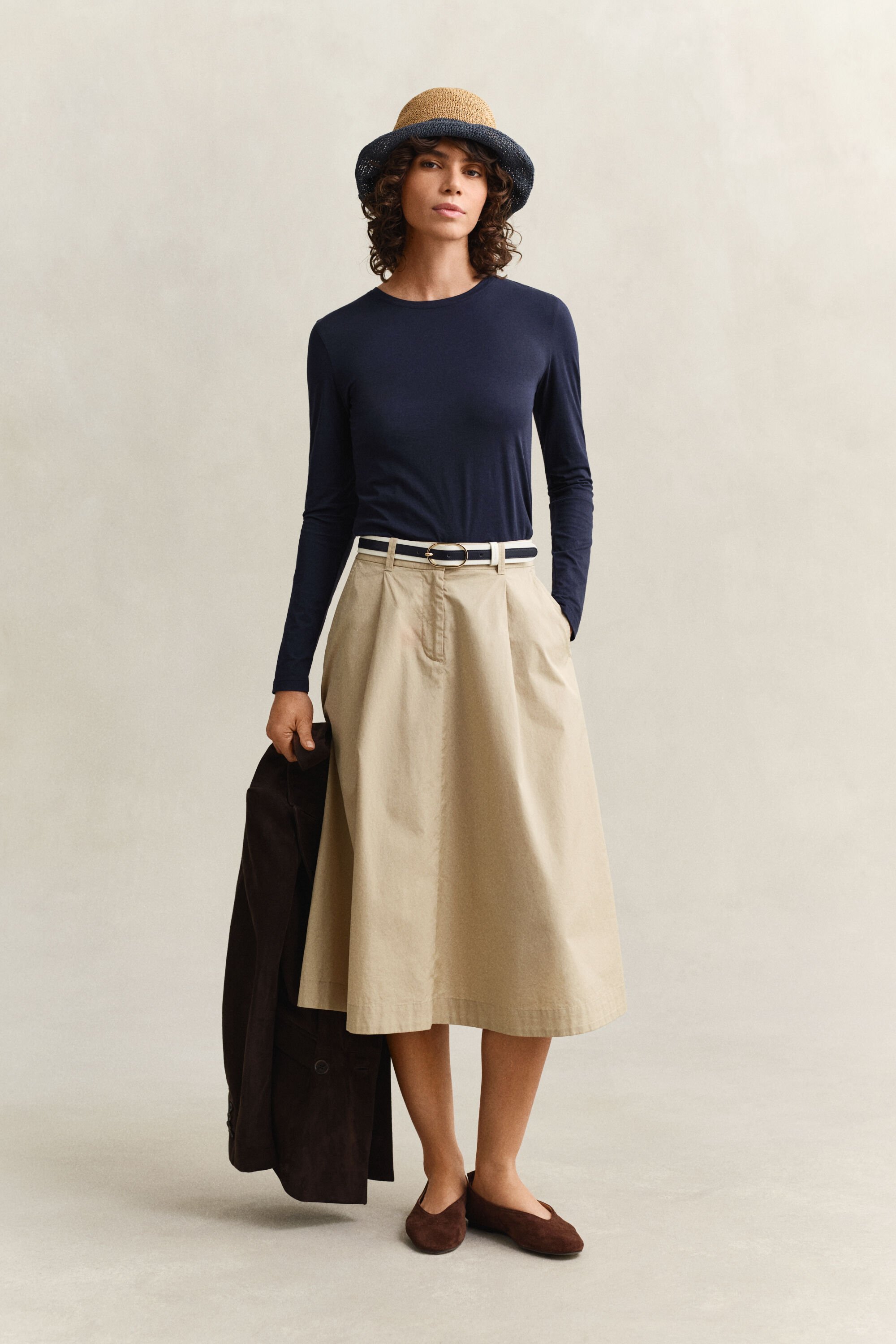 Långärmad T-shirt i bomull