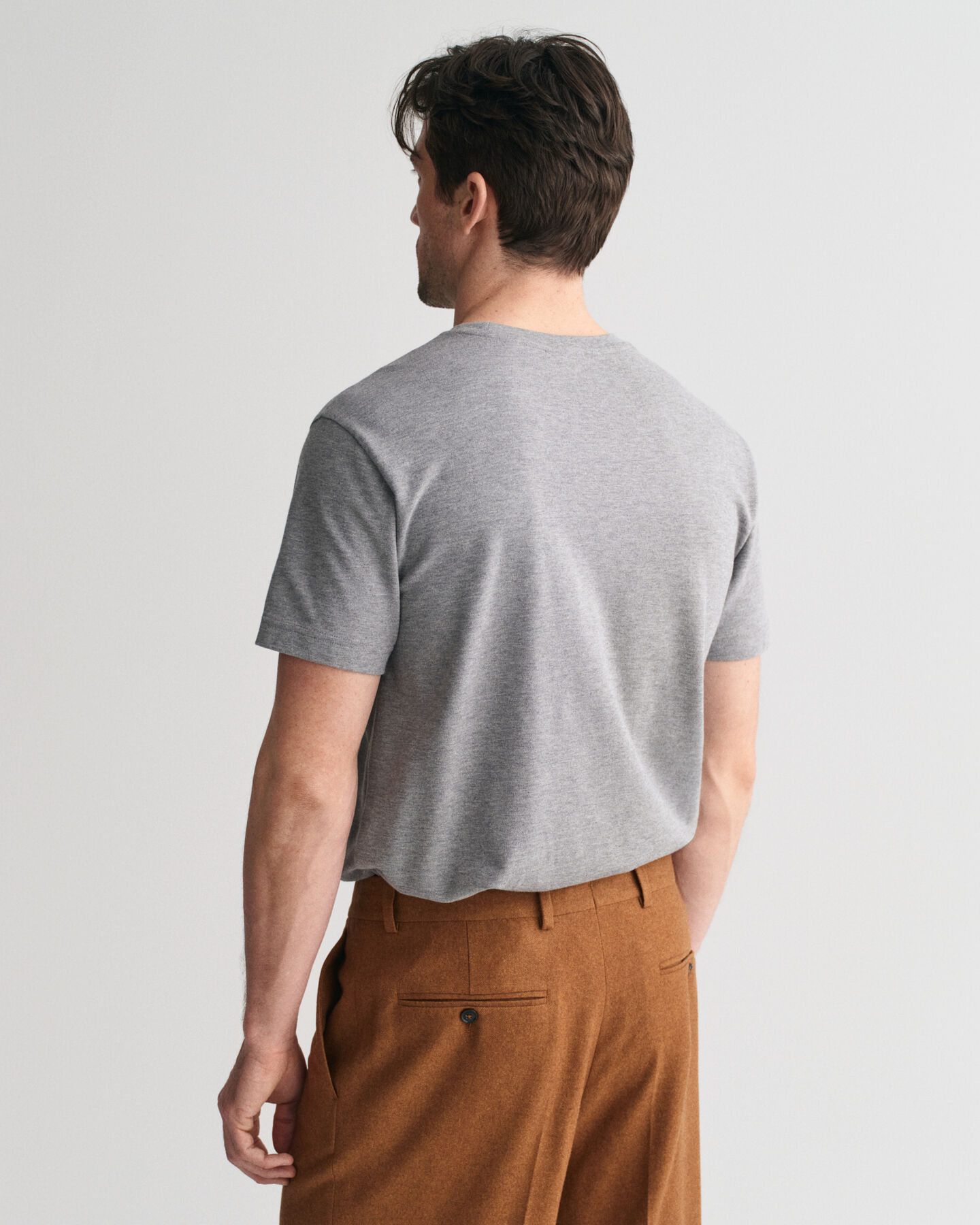 T-shirt i pik&eacute; med litet tryck