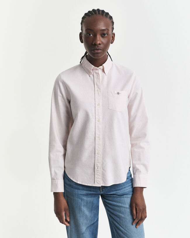 Regular fit klassisk rutig oxfordskjorta