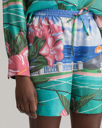 Scenery Print shorts med dragsko