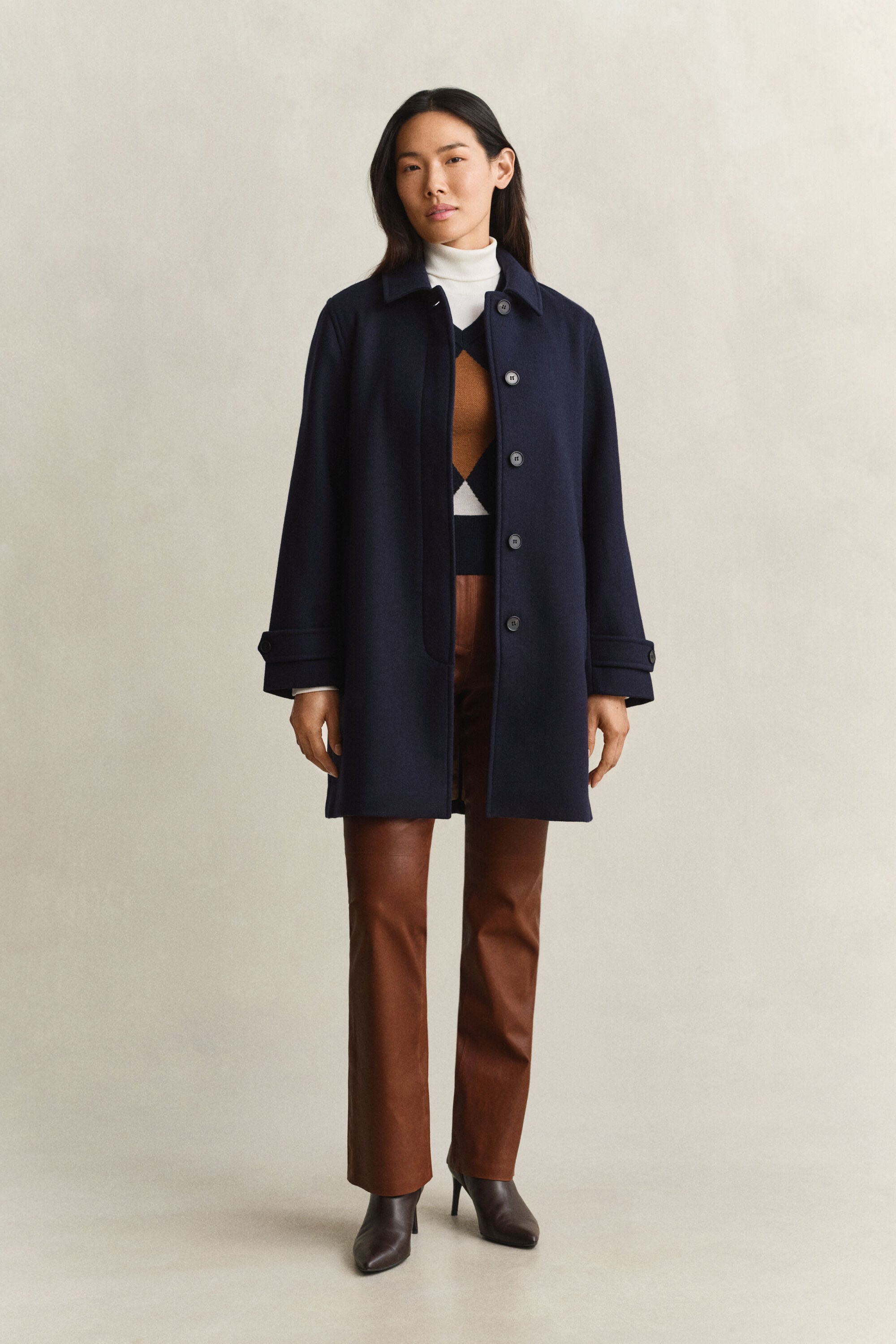 Car Coat i ullblandning