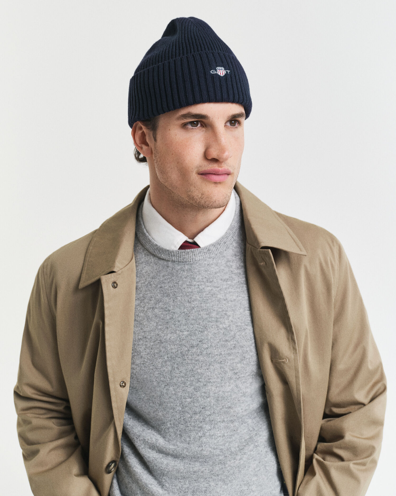 Mössa i bomullsblandning med logo