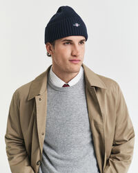 Mössa i bomullsblandning med logo