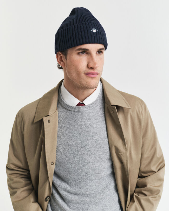 Mössa i bomullsblandning med logo