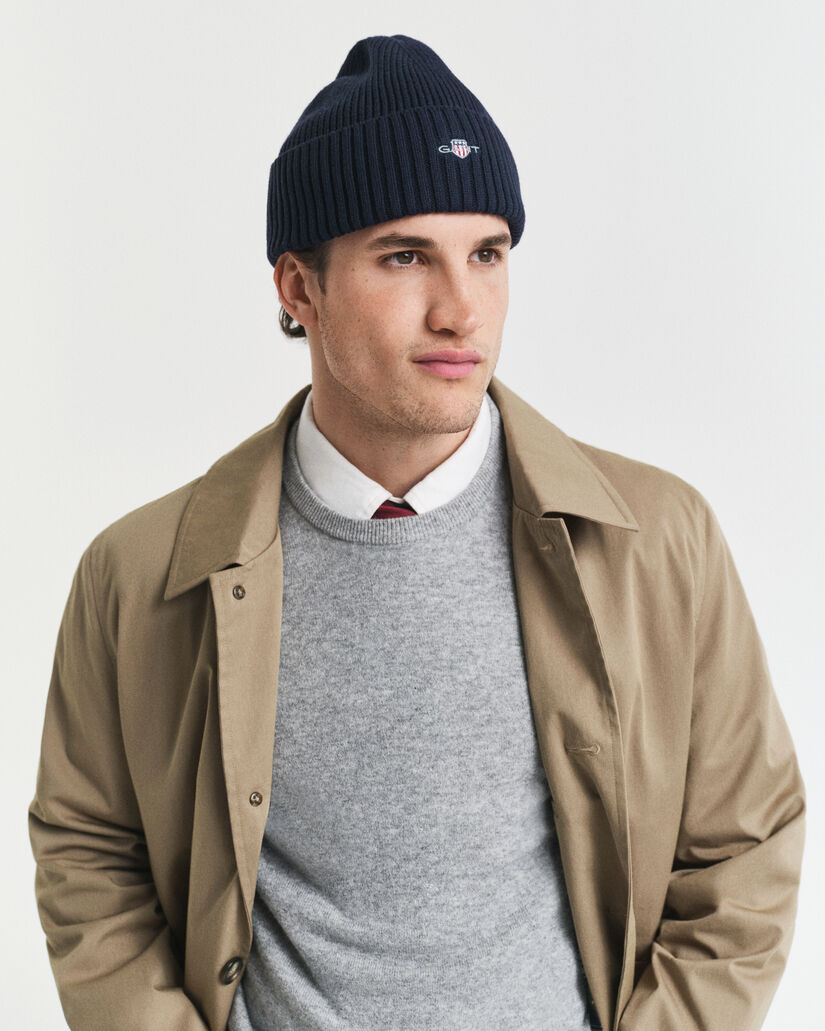 Mössa i bomullsblandning med logo