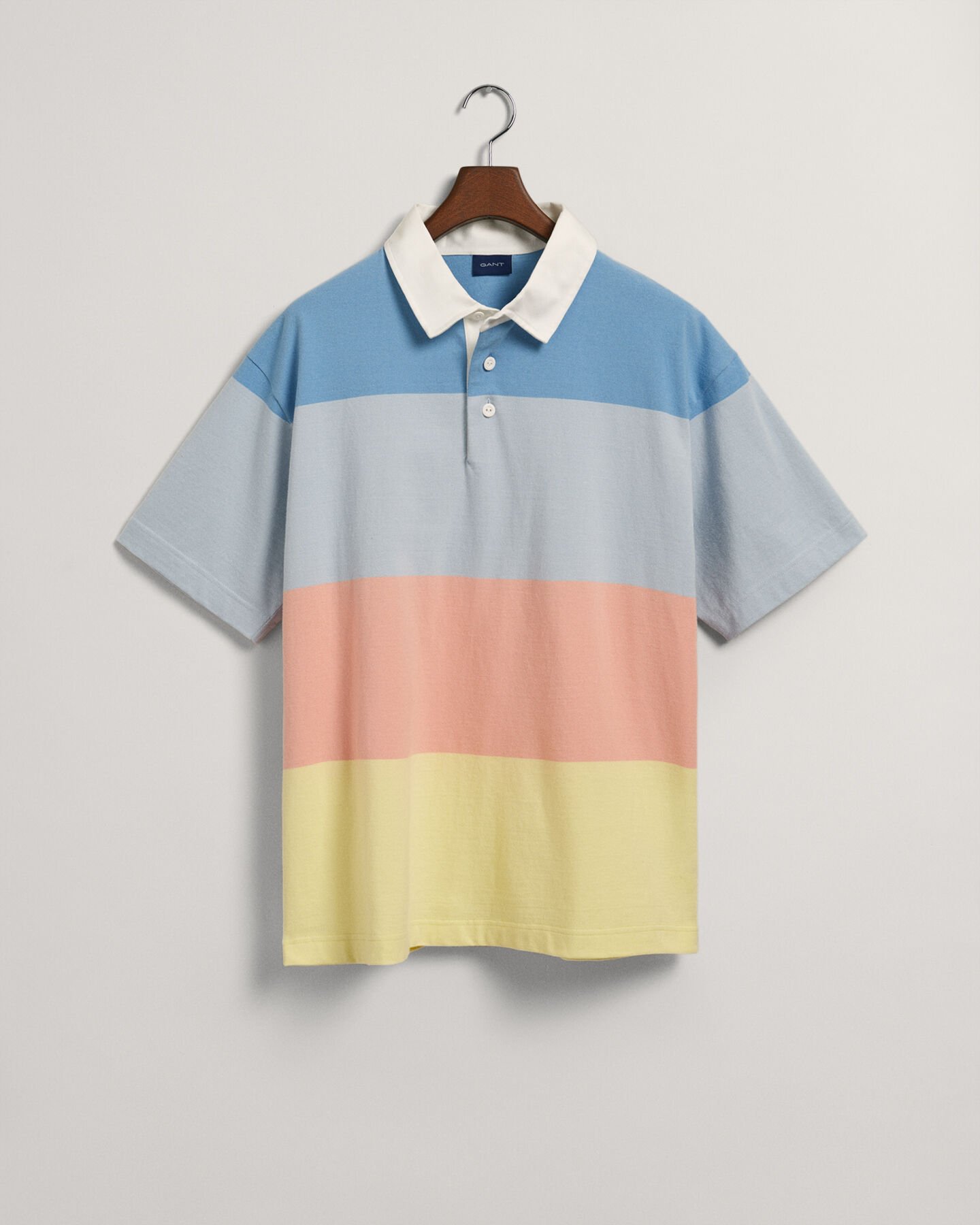 Retro bredrandig kort&auml;rmad Rugger