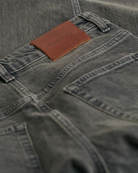 Kort jeans med raka ben