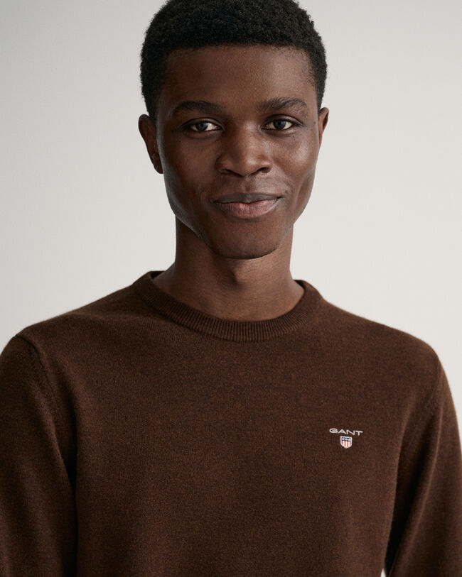 Crew neck tr&ouml;ja i superfin lammull