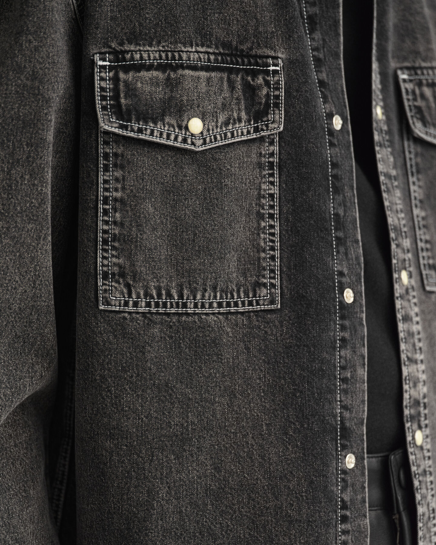 Oversized grovtv&auml;ttad denimskjorta