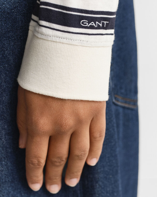 Långärmad randig pikétröja