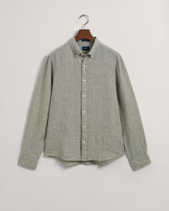 Slim fit linneskjorta