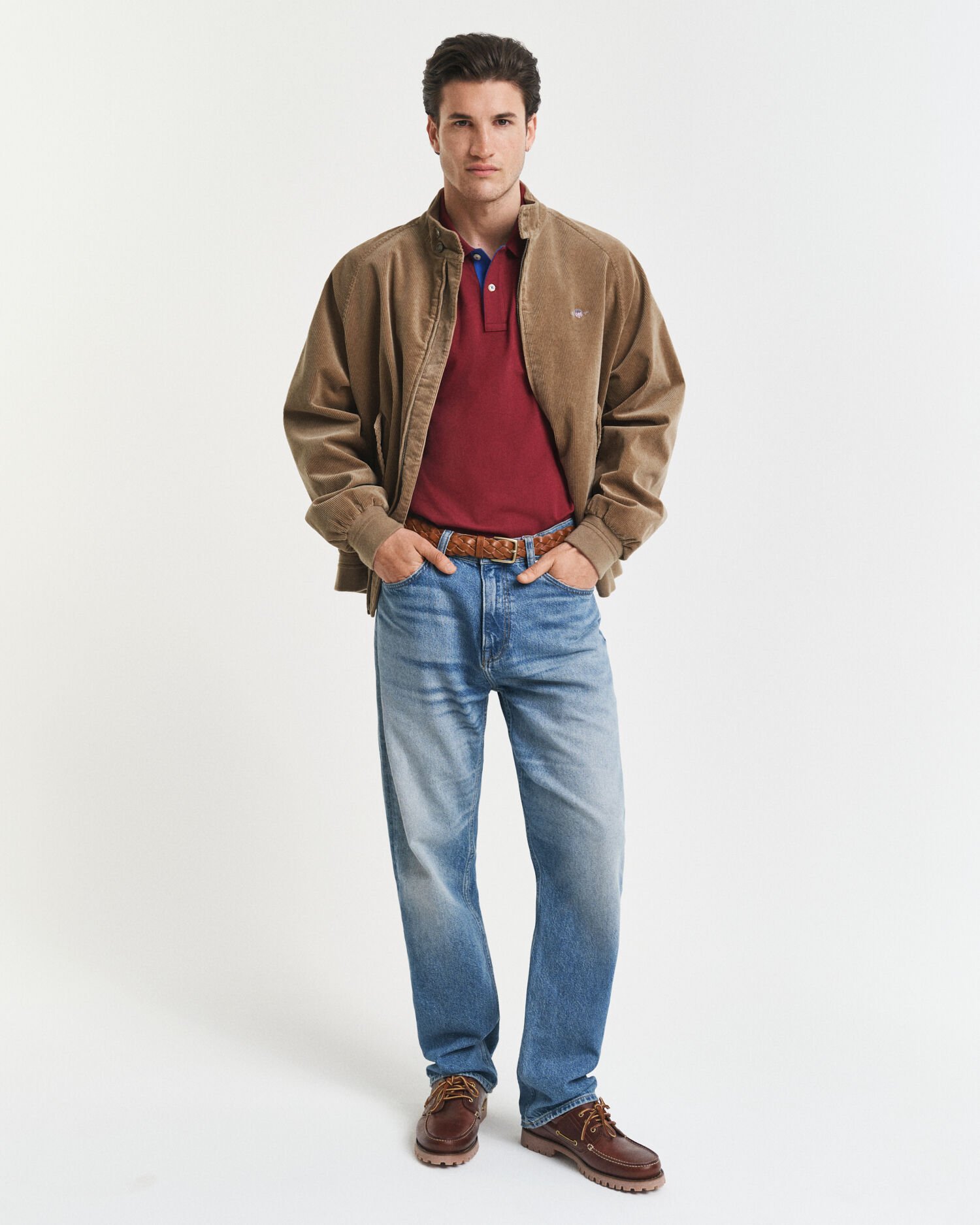 Kontrastfärgad pikétröja