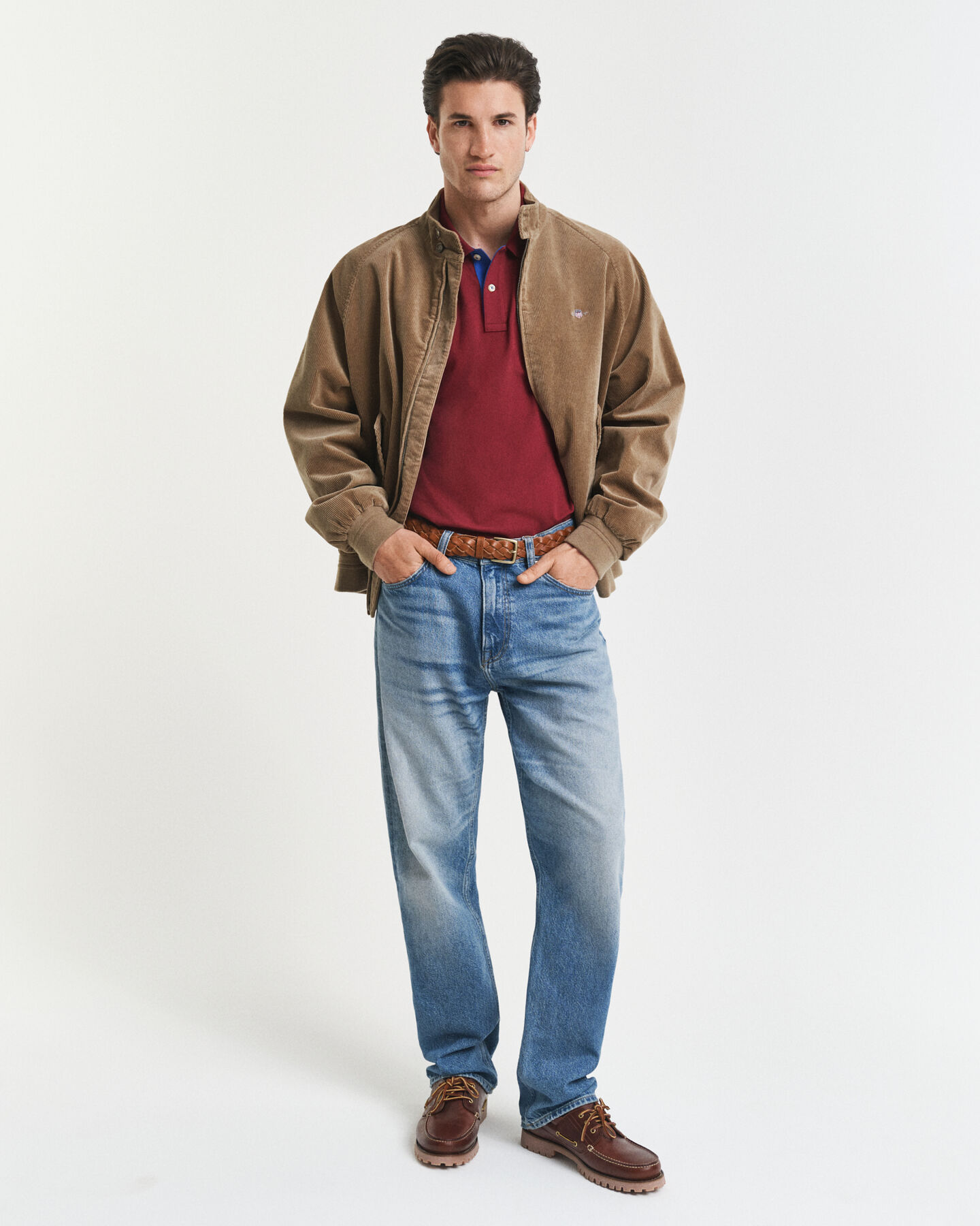 Kontrastfärgad pikétröja