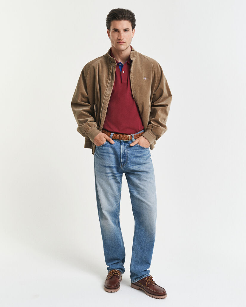 Kontrastfärgad pikétröja