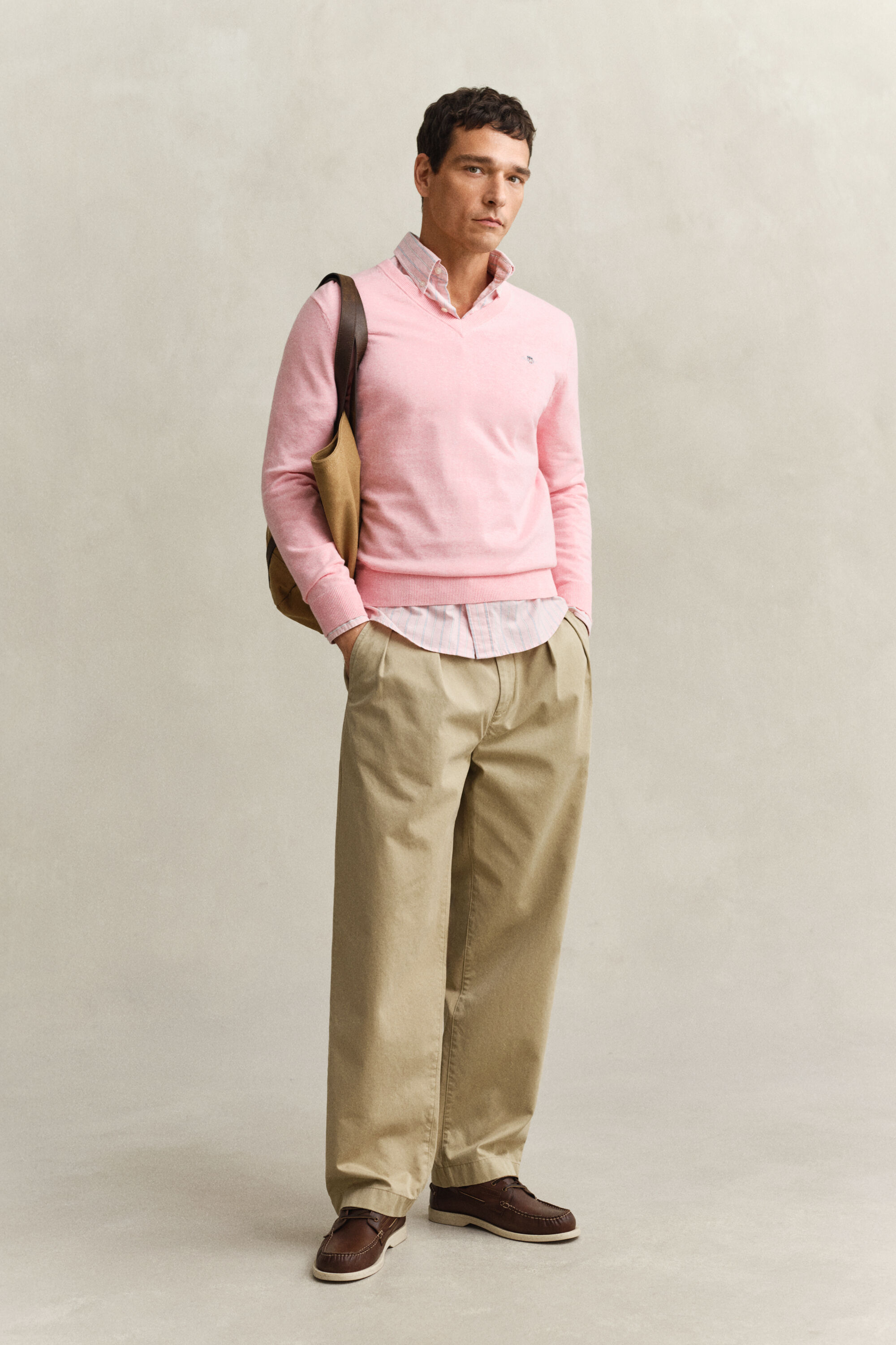 Klassisk V-ringad bomullströja