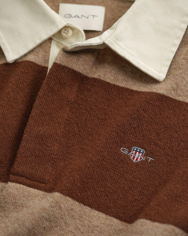 Randig rugger i extra fin lammull