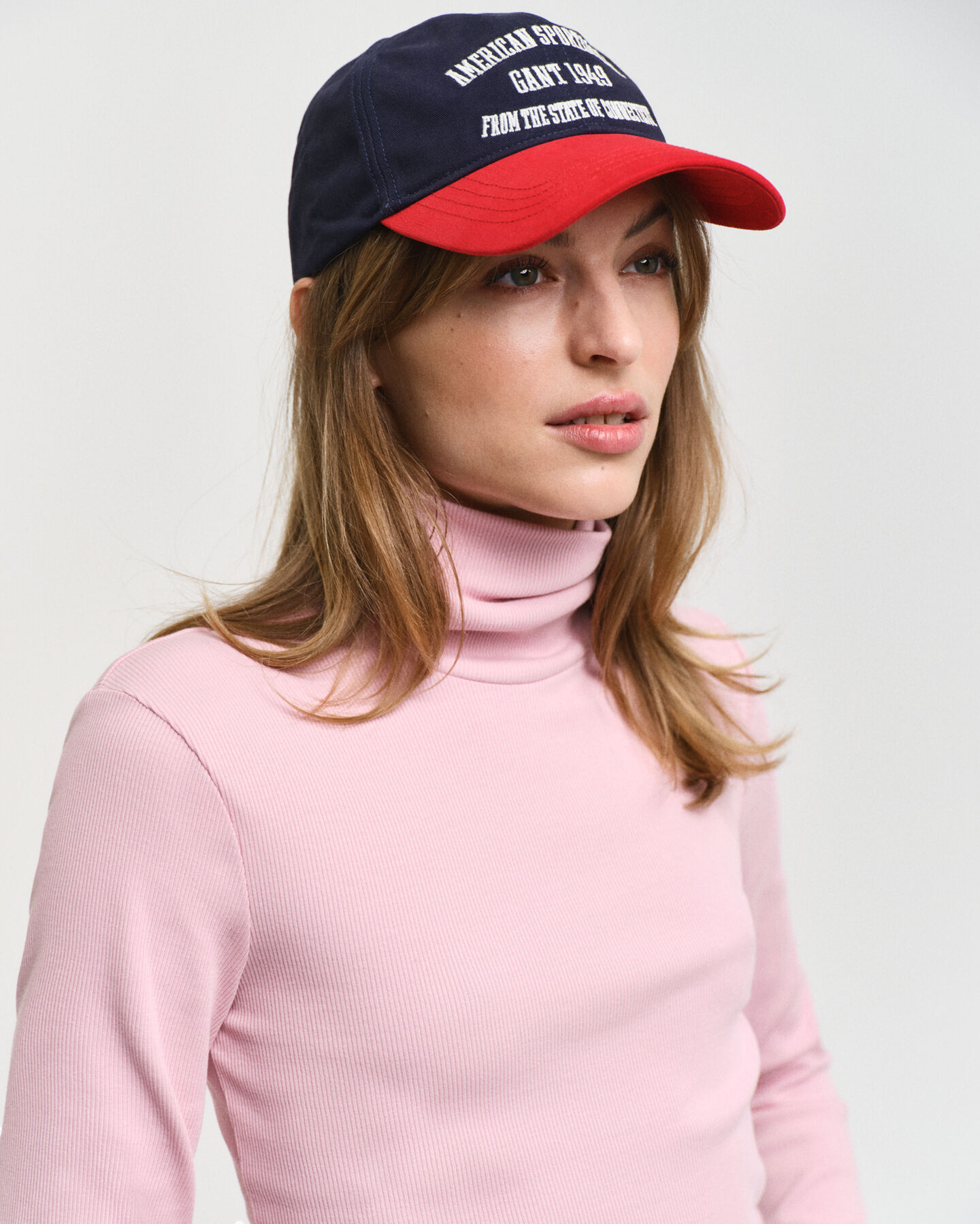 Ribbstickad långärmad polotröja