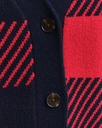 Buffalorutig V-ringad kofta