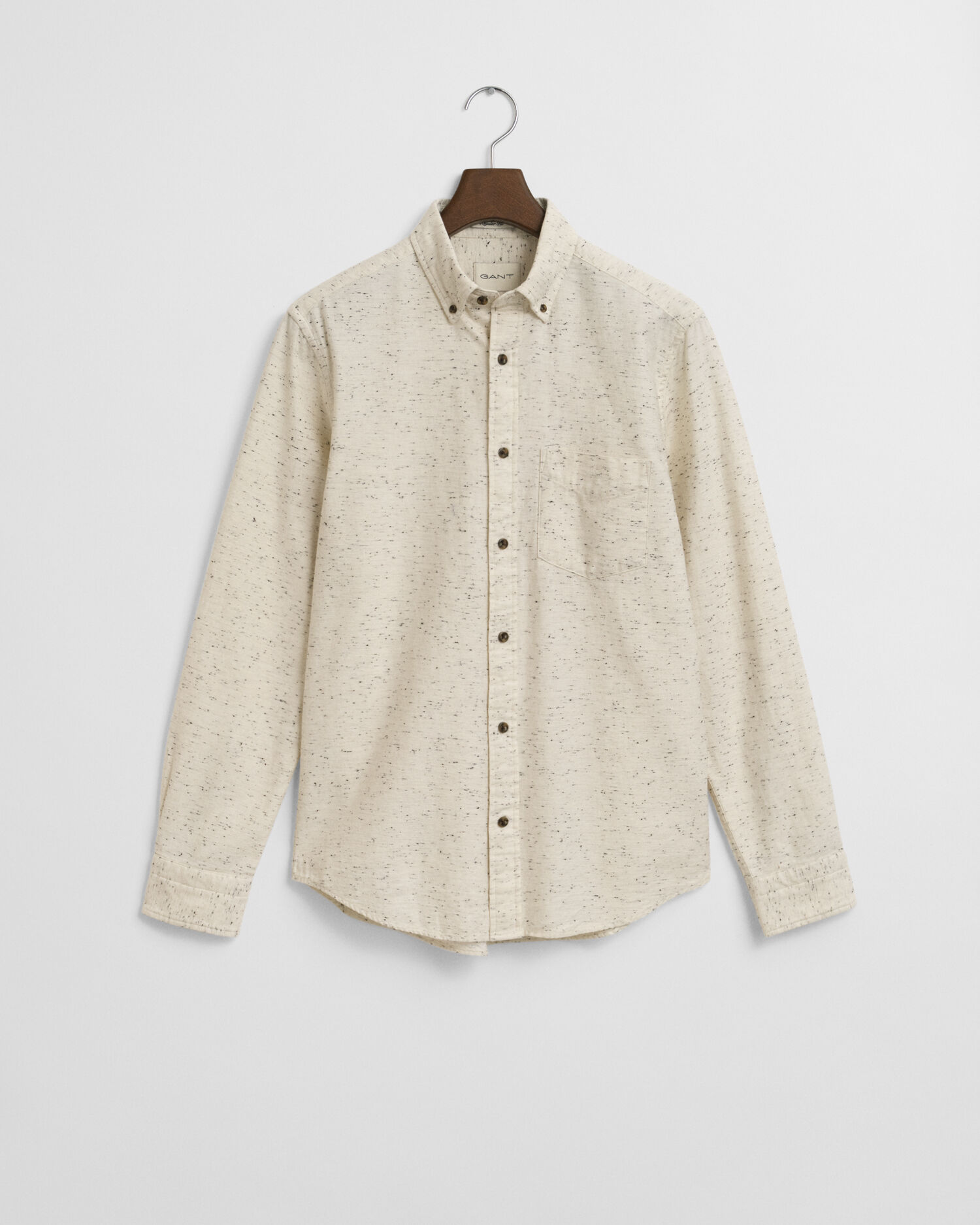 Regular fit flanellskjorta i nepsgarn