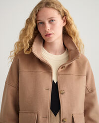 Cropped jacka i ullblandning