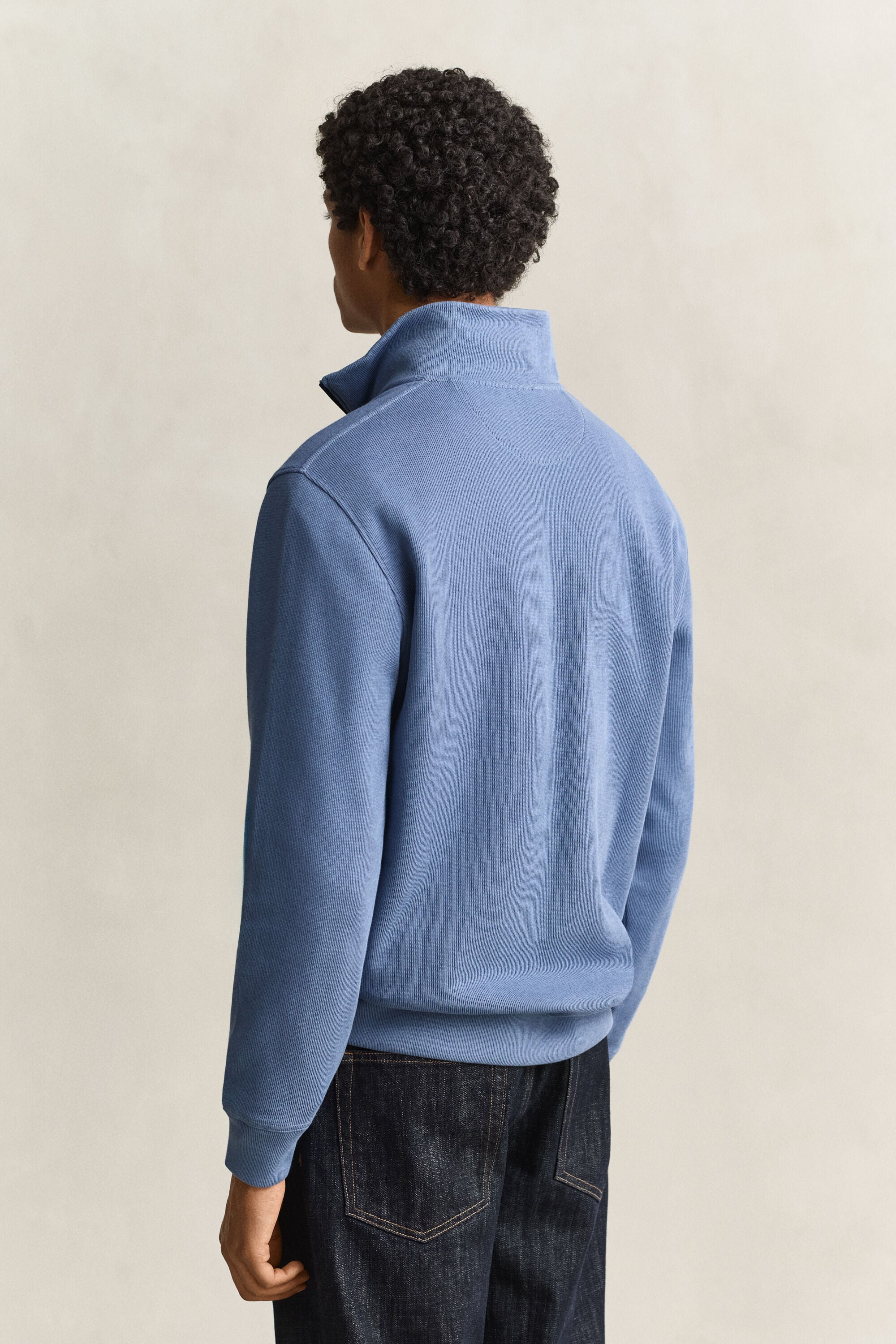 Sacker Rib sweatshirt med half-zip