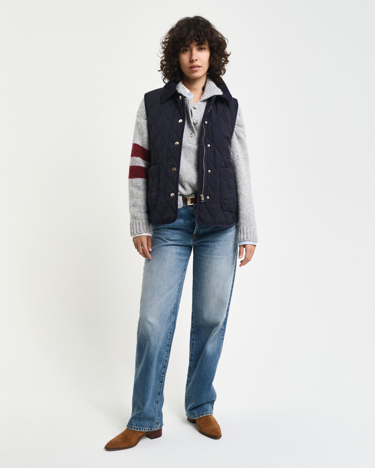 Quiltad v&auml;st med manchesterdetaljer