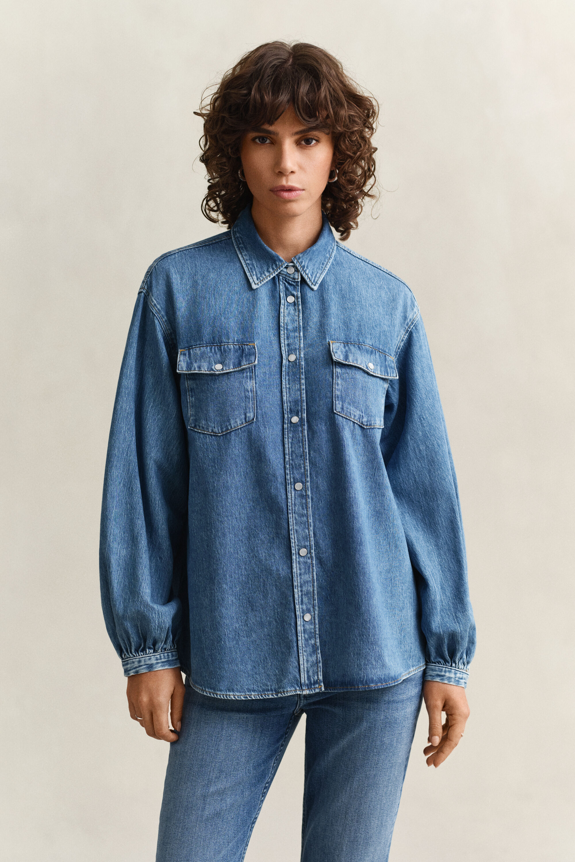 Skjorta med voluminösa ärmar