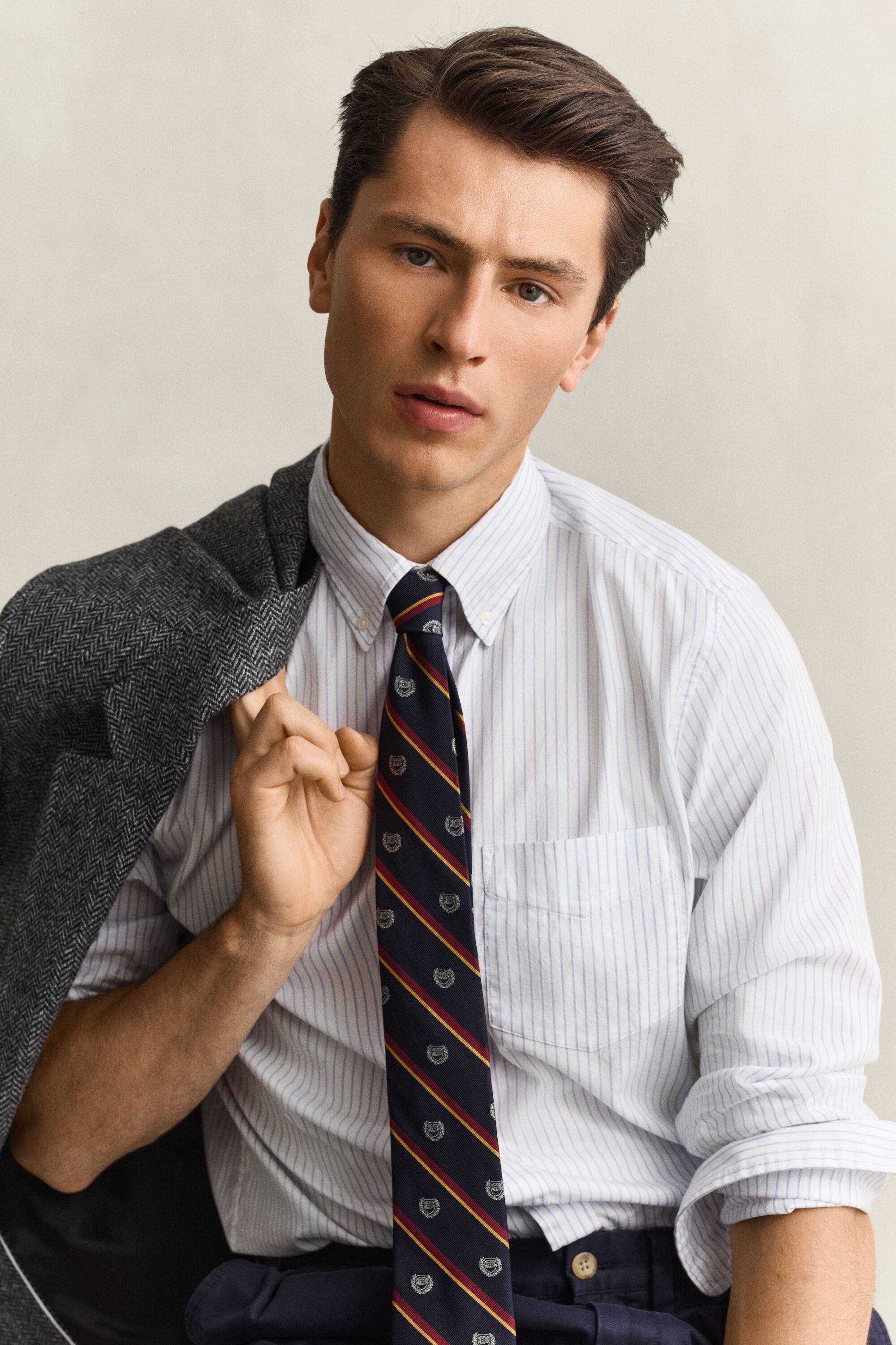 Gant x Yale randig oxfordskjorta