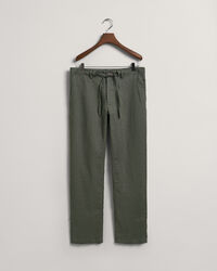 Relaxed fit linnebyxor med dragsko